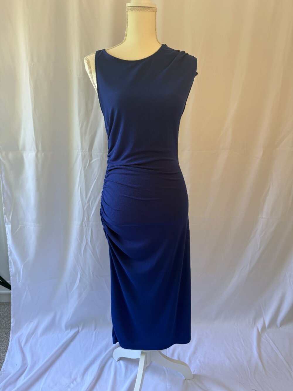 Zara royal blue 3/4 length asymmetric dress